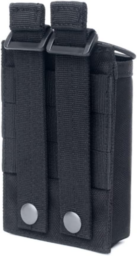 Tactical Radio Holder Molle Radio Pouch Case Heavy Duty Radios Holster Bag for Two Ways Walkie Talkies Adjustable Storage