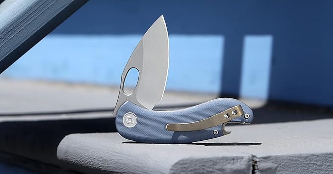 Drop + Eric Ochs Otter Titanium Liner Lock EDC Folding Pocket Knife with Integrated Bottle Opener