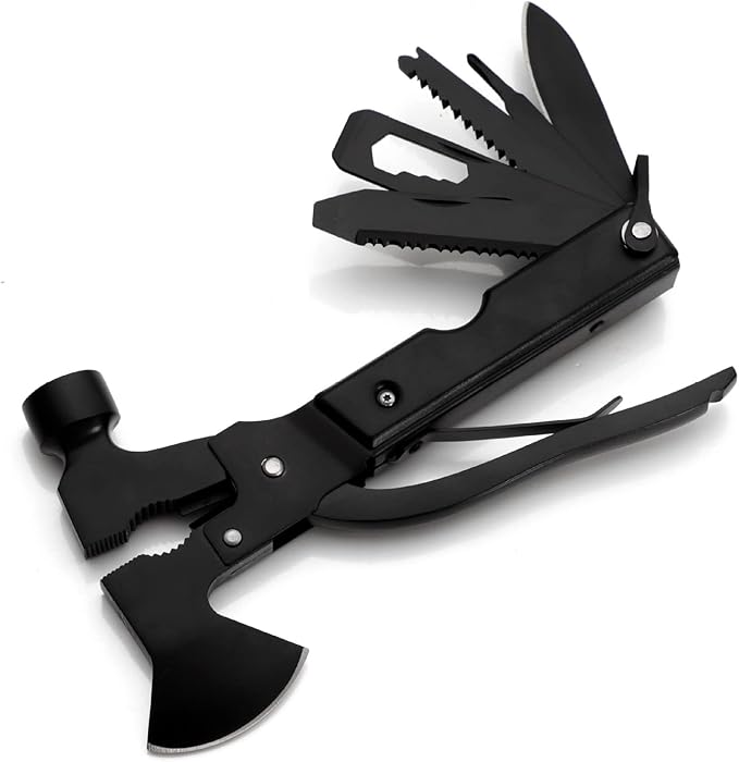 All In One Tool 13-in-1 Multi-tool With Needle Nose Plier, Stripper, Wire Cutter,Bottle Opener,Can Lifter,Trumpet Screwdriver,Cross Screwdriver for Outdoor, Survival, Camping, Hunting and Hiking