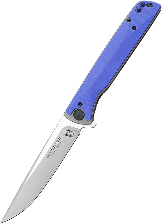 HOKC NOKS EDC camping folding knife Smersh-S | 350-100401 (Gray, Blue)