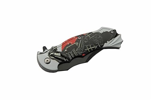 SZCO Supplies 300573-SS Rising Sun Samurai Assisted Open Edc Folding Knife with Pocket Clip, 8" Length