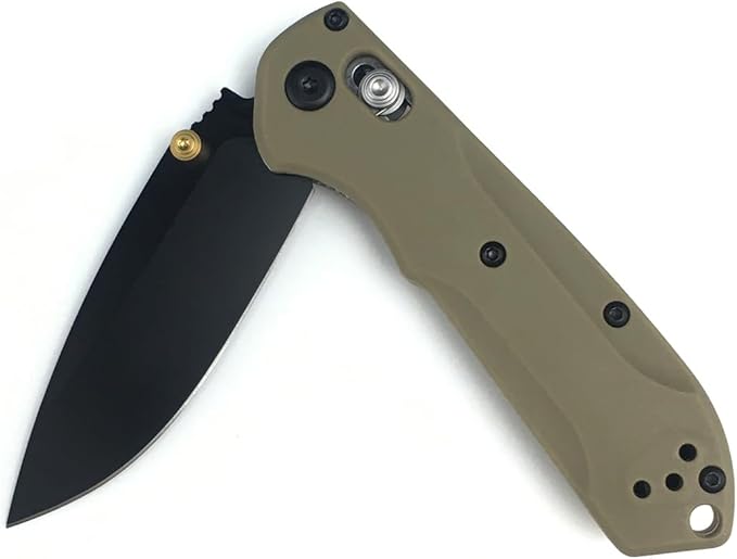 HUAAO 7in Manual Open Pocket Knife, Axis Lock Knife with 2.8in 8Cr13Mov Steel Blade Glass-Filled Nylon Handle, EDC Folding Knife with Clip for Camping Hunting