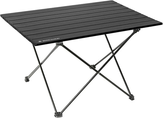 ROCK CLOUD Portable Camping Table Ultralight Aluminum Camp Table Folding Beach Table for Camping Hiking Backpacking Outdoor Picnic, Size L