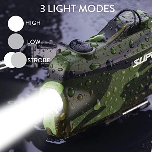 SUPRUS Waterproof Lighter 3 Modes of Flashlight Windproof Lighter Dual Arc Electric Lighters Rechargeable Dual Arc Plasma Lighter with Survival Emergency Whistle and Lanyard Camouflage
