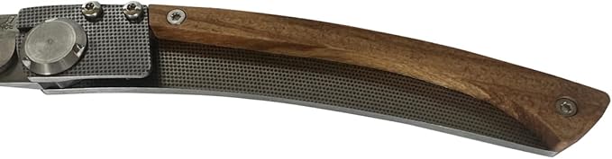 Le Thiers Made In France Stainless Steel Folding Pocket Knife With K-Lock, 3-in (7.6cm), Olive Wood Handle