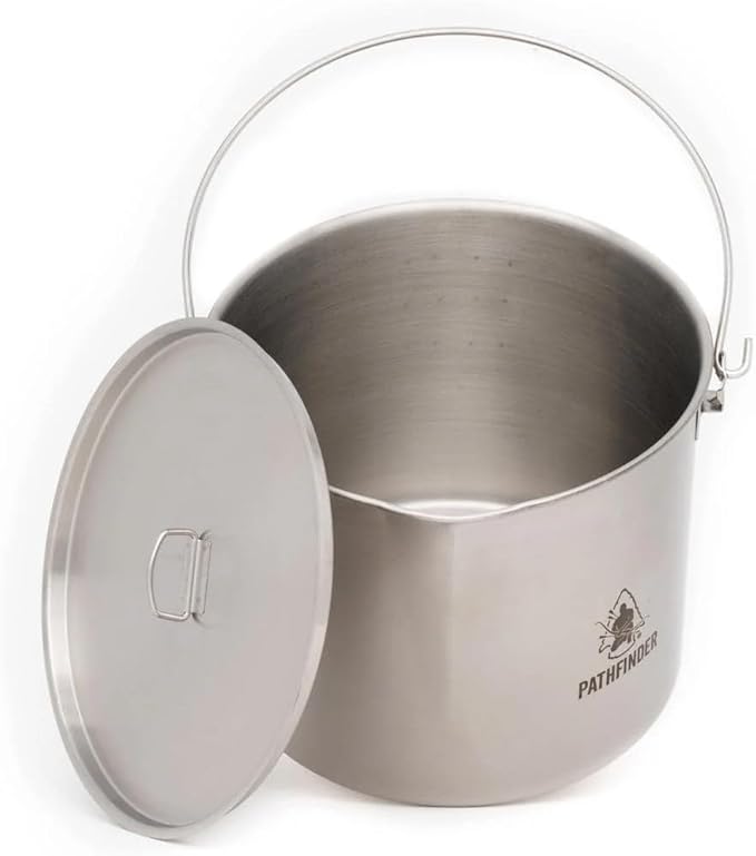 The Pathfinder School Stainless Steel Bush Pot and Lid Set
