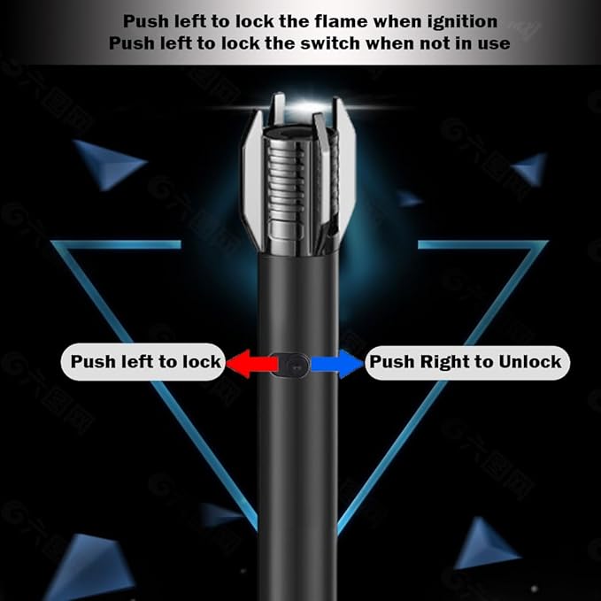 Lightsaber Lighter, Mivikee Bright Fire Lighter, Butane Torch Lighter with Safety Lock and Visible Gas Tank, Refillable Windproof Lighter for Kitchen Cooking Outdoor Camping (Gas Not Included)
