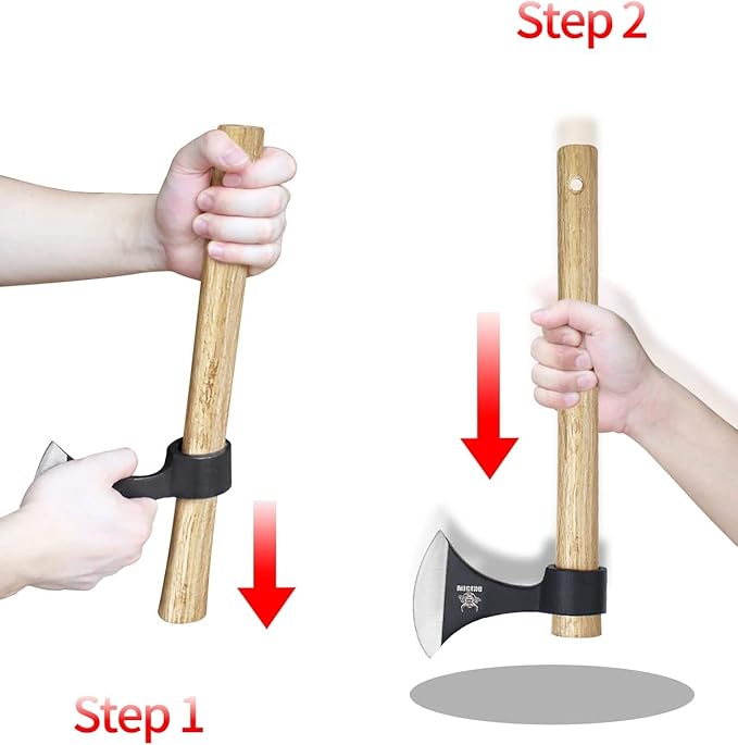 Throwing Axes 3 Pack, 16.2-inch Throwing Tomahawks High Carbon Steel & Wooden Handle, for Axe Throwing Recreation and Competition