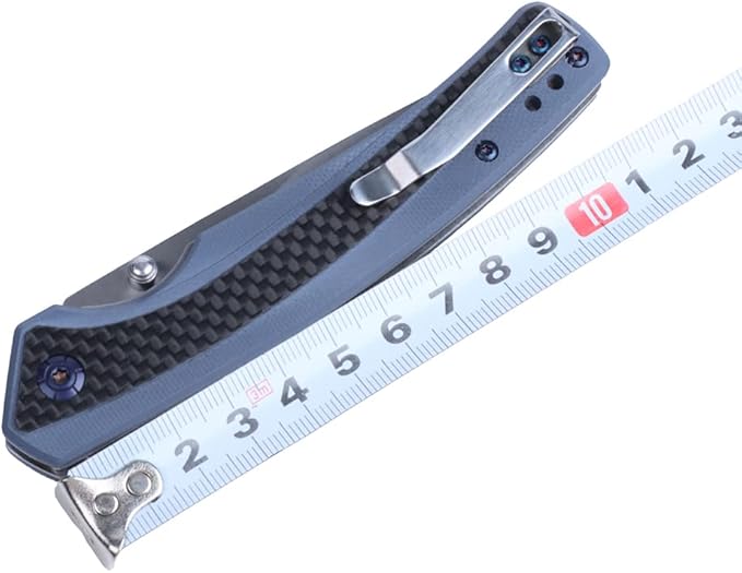 MASALONG Kni242 Folding Knife G10 Carbon Fiber Handle Outdoor Knife Fit Camping Wilderness Survival Military Fan
