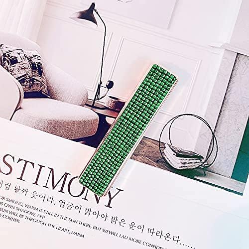 Rhinestone Lighter Electric Lighter Rechargeable Bling Glitter USB Lighter Flameless Girls Lighter for Women (Green)