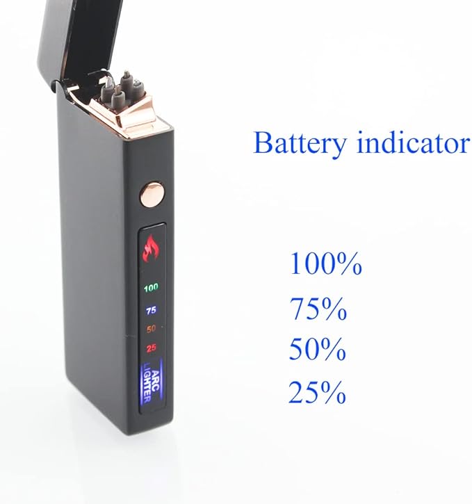 Custom Electric Lighter Personalized Kitchen for Candle Gift Windproof USB Rechargeable Dual Arc for Camping Christmas Father's Day Valentine's Day… (Custom) (Black)
