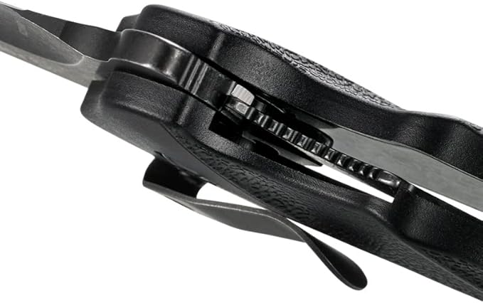 CRKT Foresight EDC Assisted Folding Pocket Knife: Urban Everyday Carry, Black Blade, IKBS Ball Bearing Pivot, Liner Lock, Grooved Glass Reinforced Nylon Handle, Deep Carry Pocket Clip K221KKP