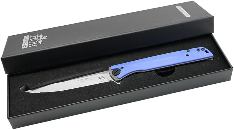 HOKC NOKS EDC camping folding knife Smersh-S | 350-100401 (Gray, Blue)