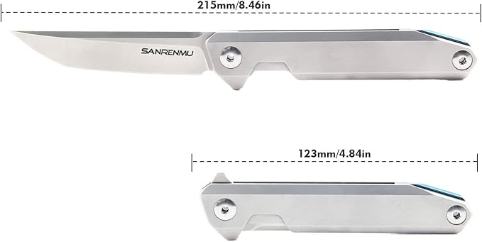 Sanrenmu 1161 Pocket Folding Knife D2 Stainless Steel Blade Flipper Ball Bearing Outdoor Camping Survival Tool EDC Knife … (1161)