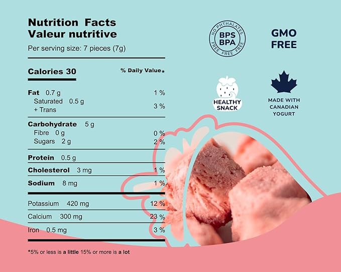 Yozz Freeze Dried Yogurt with Real Strawberry Bites - 10 Small Packs - Healthy Snacks with Probiotics, No Sugar Added For Adults, Babies, and Toddlers - Tastes Wow!