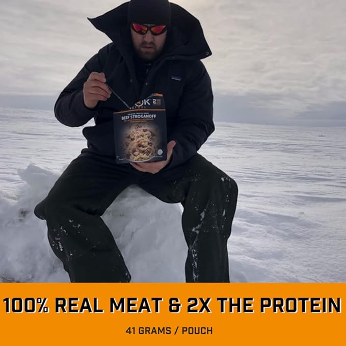 Peak Refuel Beef Stroganoff | Freeze Dried Backpacking and Camping Food | Amazing Taste | High Protein | Real Meat | Quick Prep (6-Pack)