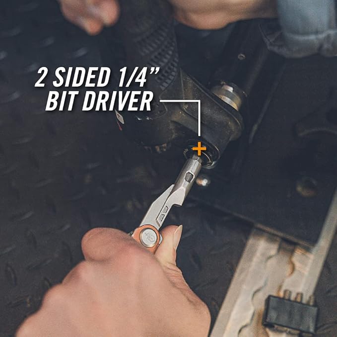 Gerber Gear Armbar Drive Multi-Tool - 8-in-1 Pocket Knife Multi-Tool with 2.5" Blade and Double-Sided Screwdriver Bit - EDC Gear - Onyx