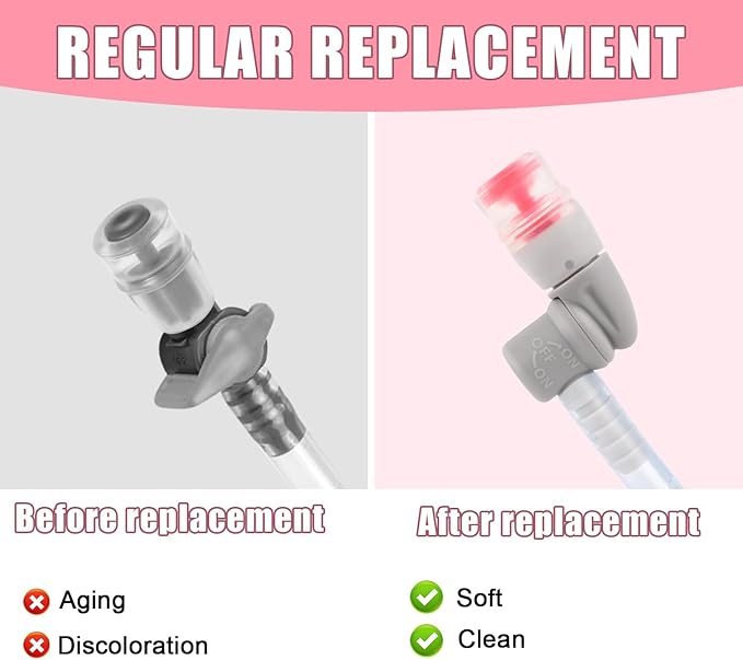 5pcs Bite Valve Replacement for Camelbak, Mouthpiece Replacement for Camelbak Hydration Pack Valve Replacement for Camelbak, Osprey Hydration Bladder (Gray)