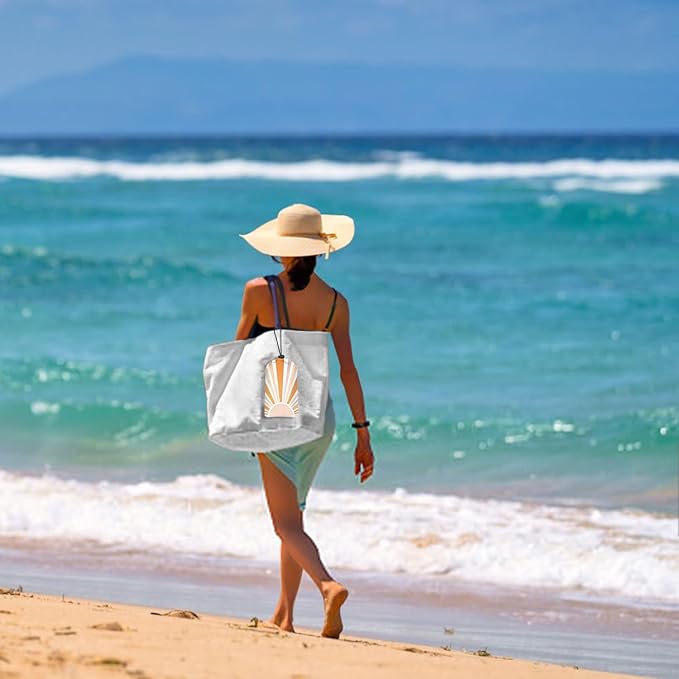 Beach Blanket Waterproof Sandproof Oversized, 9 Ft X 10 Ft Extra Large Beach Mat Sand Free Waterproof for 8 Adult, Lightweight & Compact Polyester Picnic Blankets w/Stakes & Corner Pockets-Boho Sun