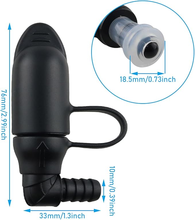2PCS Hydration Packs Hydration Bags Bite Valve Mouthpiece Replacement for 90 Degree Cross Country Bladder Bag for Easy Drinking Universal for Any Hydration Pack System