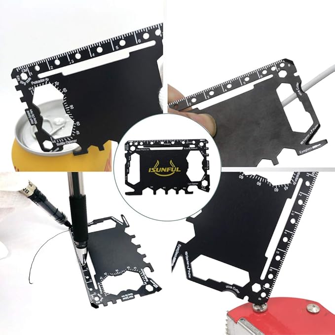 Credit Card Survival Tool Multipurpose Function Beer Bottle Opener Portable Wallet Size Pocket Multitool (2pcs)