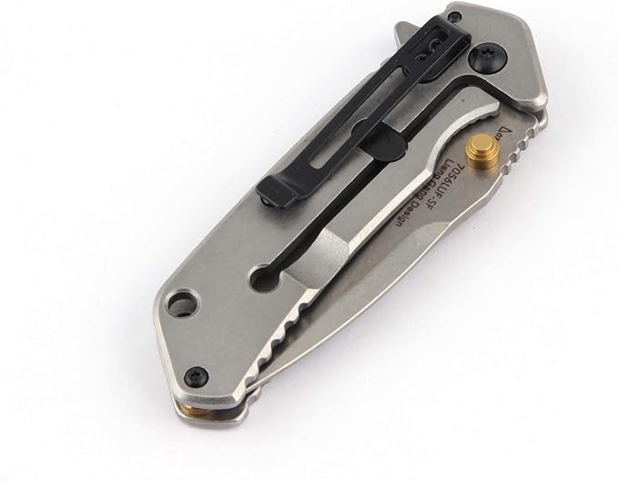 Sanrenmu 7056LUC Line Lock 8Cr14Mov Blade 3Cr14N Handle Folding Knife