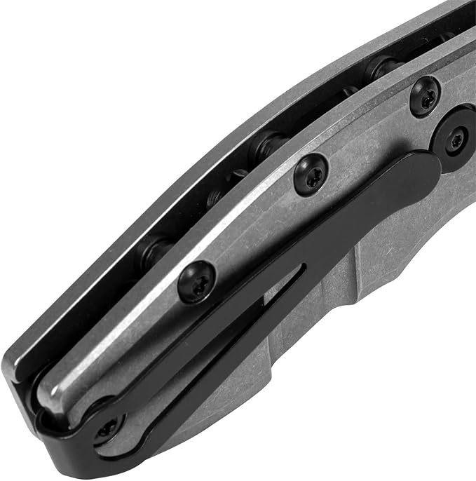 Zero Tolerance Hinderer Pocketknife; 3.5-Inch CPM 20CV Steel Blade, KVT Ball-Bearing Opening System, Flipper, Reversible Deep Carry Clip, Titanium Handle, Made in USA (0562TI)