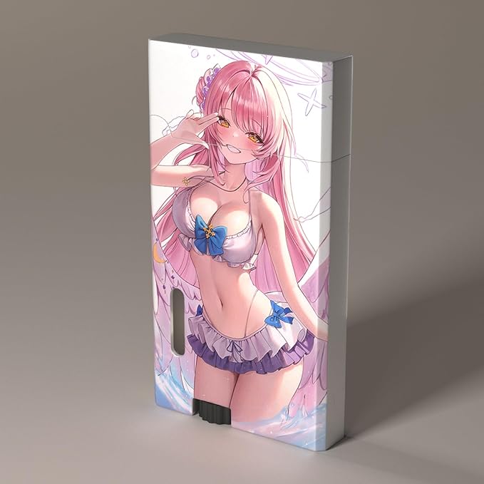 Pink Anime Girl Windproof Butane Jet Torch Lighter,Funny Cool Lighters,Adjustable Jet Flame Torch,Refillable,Grill BBQ Candle Camping(Without Gas)