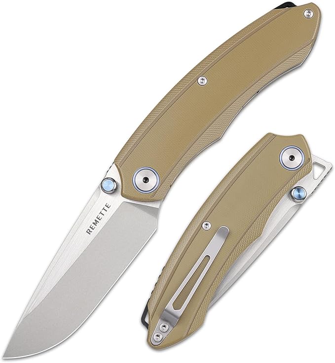 Wild Species Tactical Folding Knife,14C28N Blade 3.55" G10 Handle,Front Flipper EDC Knives with Thumb Studs Opener,Outdoor Camping Hiking Knife