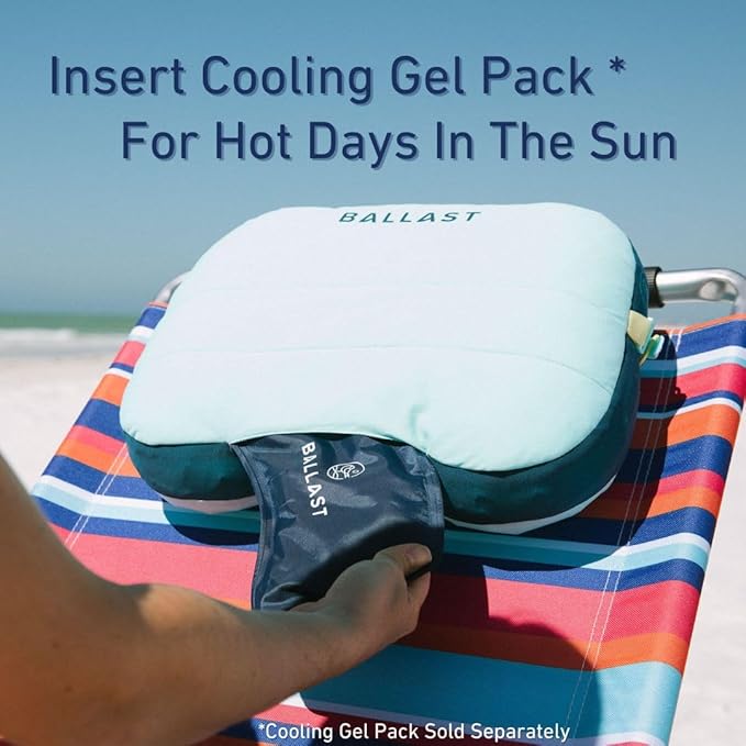 Ballast Beach Pillow – Inflatable Beach Pillow, Camping Pillow, Pool Pillow, Ultra Soft and Durable Pillow That Won’t Blow Away on Windy Beaches (Island Paradise)
