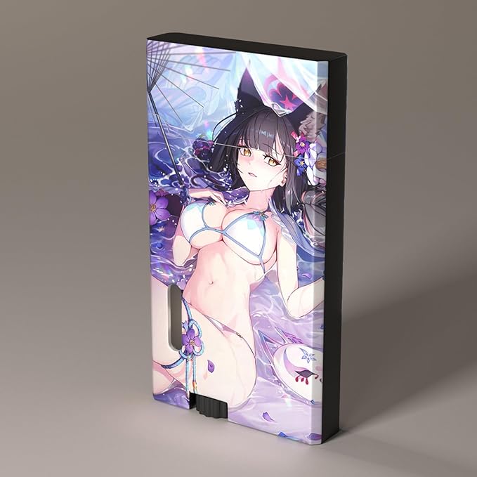 Anime Girl Windproof Butane Jet Torch Lighter,Funny Cool Lighters,Adjustable Jet Flame Torch,Refillable,Grill BBQ Candle Camping(Without Gas)