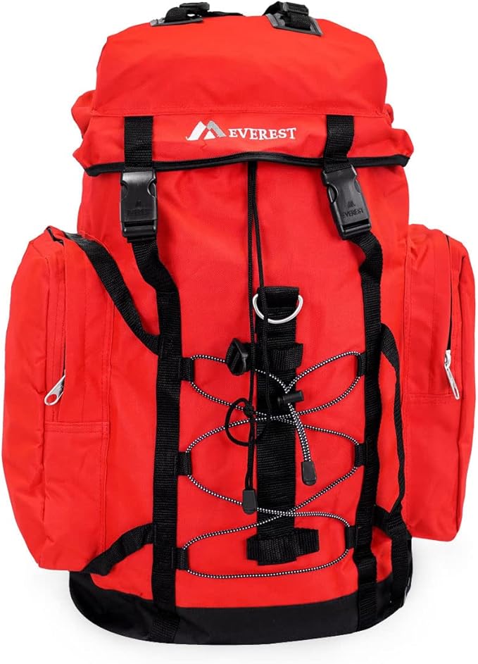 Everest Hiking Pack, Red, One Size