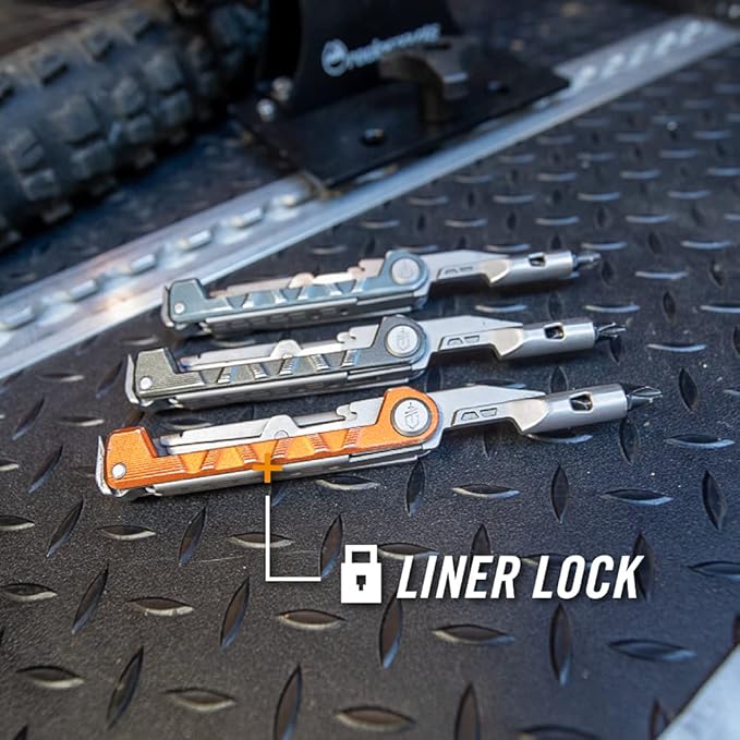 Gerber Gear Armbar Drive Multi-Tool - 8-in-1 Pocket Knife Multi-Tool with 2.5" Blade and Double-Sided Screwdriver Bit - EDC Gear - Onyx