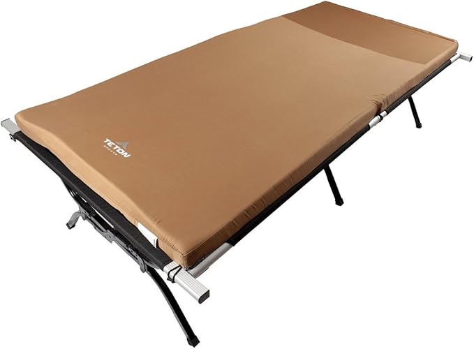 TETON Sports Canvas Camp Pad, Sleeping Pad for Car Camping, Brown