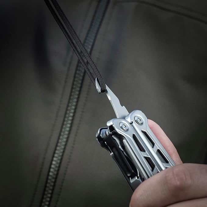 M-Tac 11-in-1 Multitool Pliers - Stainless Steel Utility Screwdriver Multi Tool in Nelon Belt Sheath for EDC Outdoor Camping, Fishing, Survival, Hiking (Silver #3)