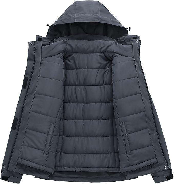 Women's 3 in 1 Ski Jacket Mountain Waterproof Windproof Winter Snow Coat Hike Snowboarding Jackets Hooded Warm Raincoat
