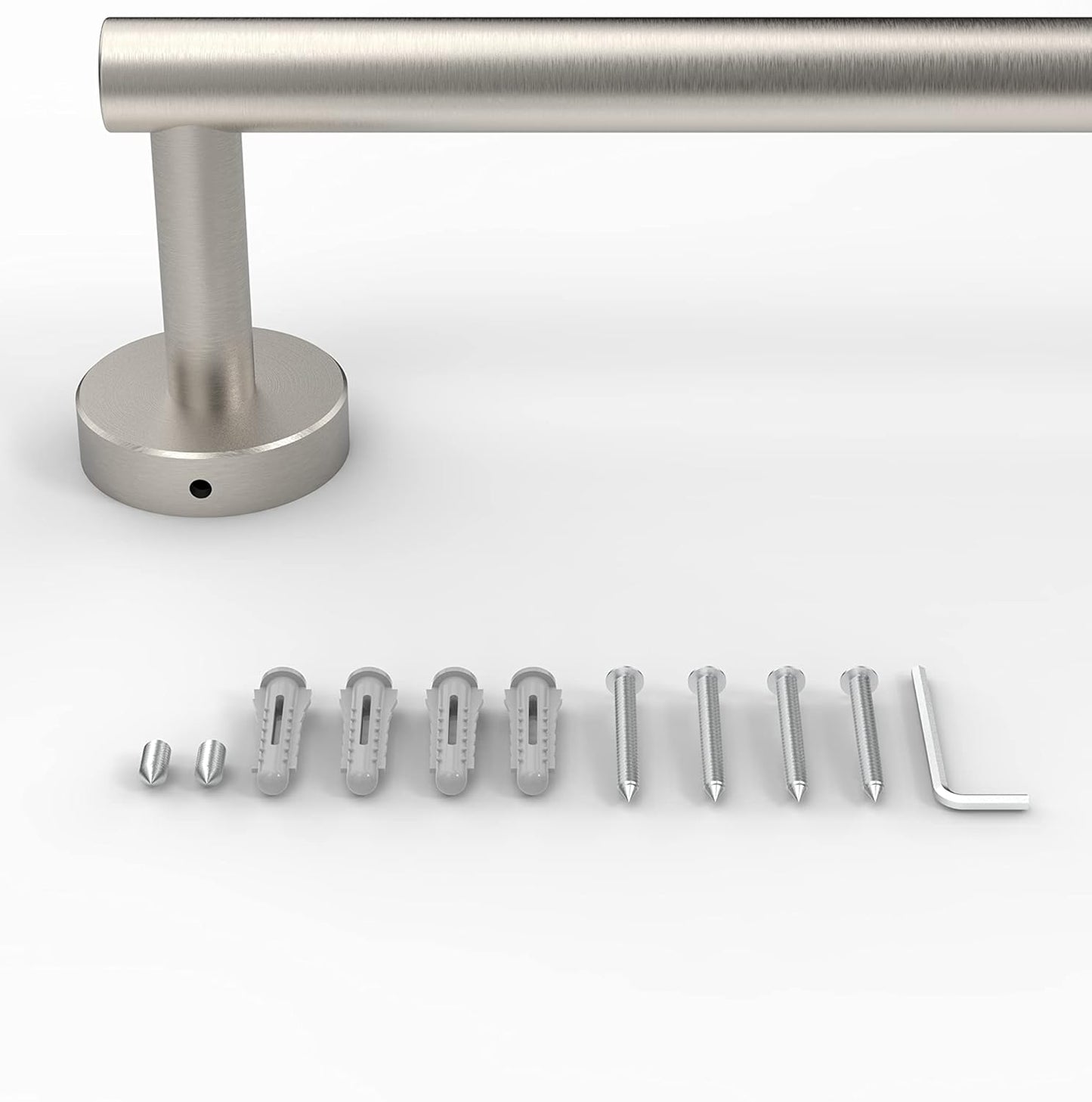 12 Inches Brushed Towel Bar for Bathroom Kitchen Hand Towel Holder Dish Cloths Hanger SUS304 Stainless Steel RUSTPROOF Wall Mount (Brushed Grey 12-inch)