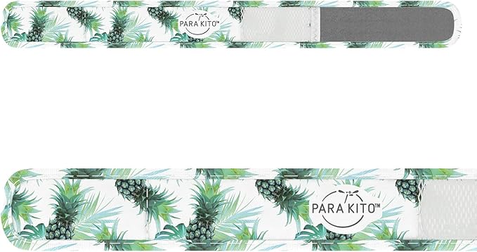 PARA'KITO Mosquito Insect & Bug Protection Wristband - Mosquito Stickers, Bug Spray Alternative - Summer Essentials, Beach Accessories, Hiking & Camping Essentials - Natural Essential Oils (Pineapple)