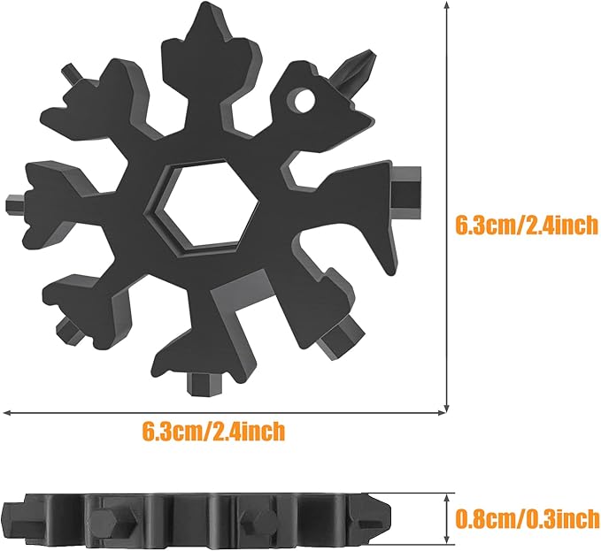 Stocking Stuffers for Men Adults, Gifts for Men 18 in 1 Snowflake Multitool, Mens Gifts for Christmas, Cool Gadgets for Men, Christmas Gifts for Men Unique, Dad Gifts for Men Who Have Everything