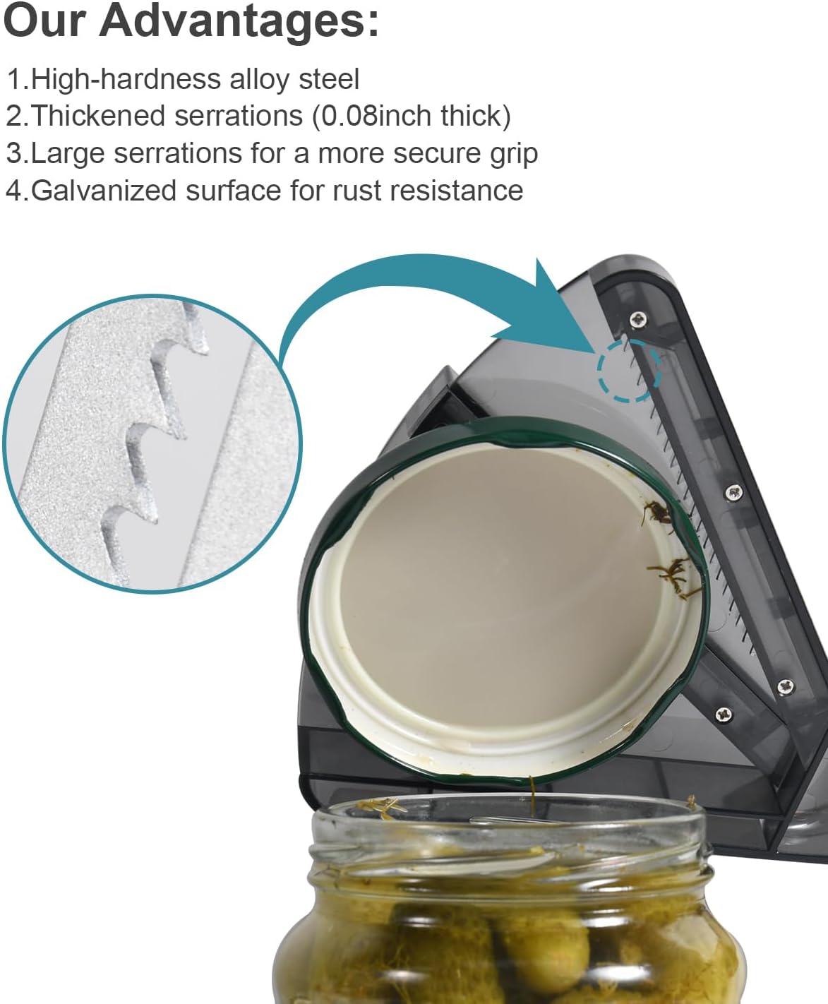 Jar Opener for Weak Hands, Dual-Layer Multifunctional Jar Opener Gripper, Bottle Openers for Seniors, Kitchen Gadgets, Non-Slip Jar Openers for Seniors, Arthritis, Lid Opener, Christmas Gifts