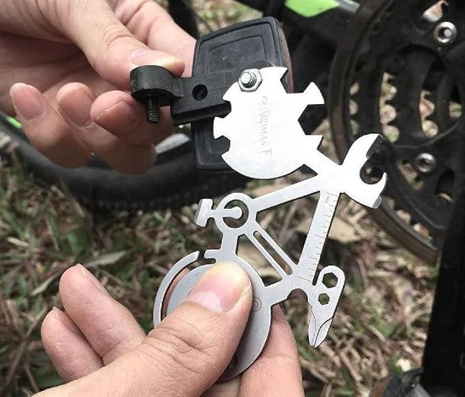 Bicycle 10-in-1 Multitool Card Every Day Carry Pocket Tool, Father’s Day Gift, Bike Lovers, Fits on Keychain, Stocking Stuffer Christmas Gift For Dad & Men - Under 10 Dollars