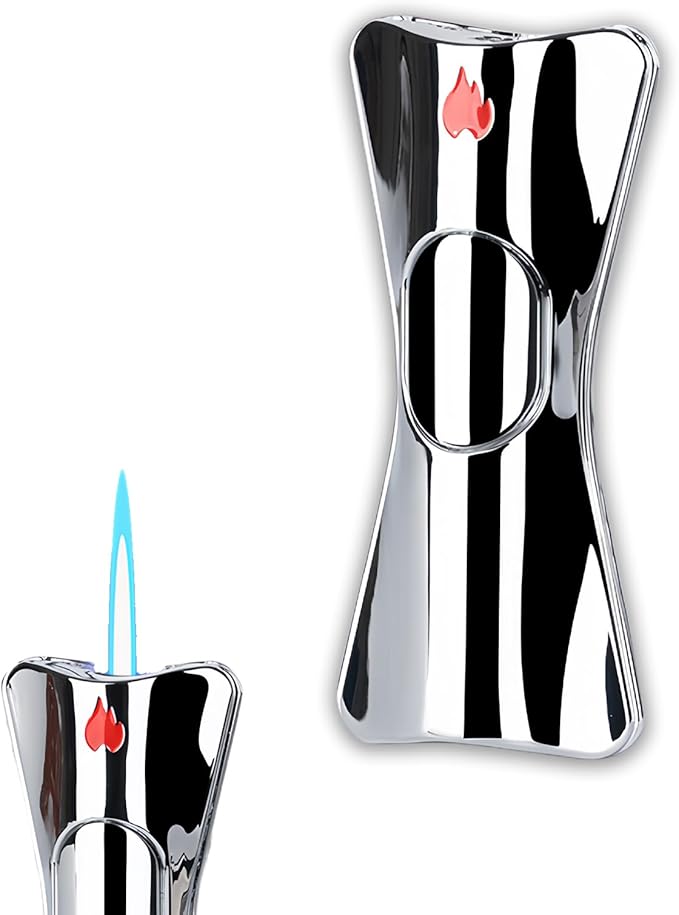 Cute Pretty Lighter Butane, Soft Flame Lighter Fashion Nice Lighter, Unique for Women Candles Gift Camping BBQ (No Butane Fule) (26#)