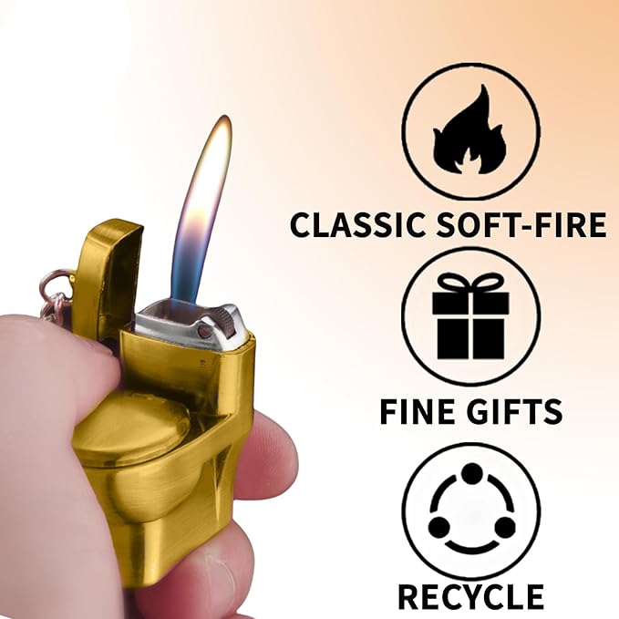 Cool Creative Design Butane Torch Lighters Refillable Novelty Lighter for Fireplace Candle Camping BBQ (without Gas) (22)