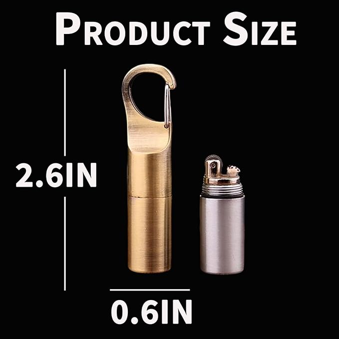 Cool Permanent Match Lighter Refill, Creative Mini Portable Hook-and-Loop Waterproof Vintage Trench Lighters, Unique Gifts for Men Camping Candles (No Kerosene) (Silver)