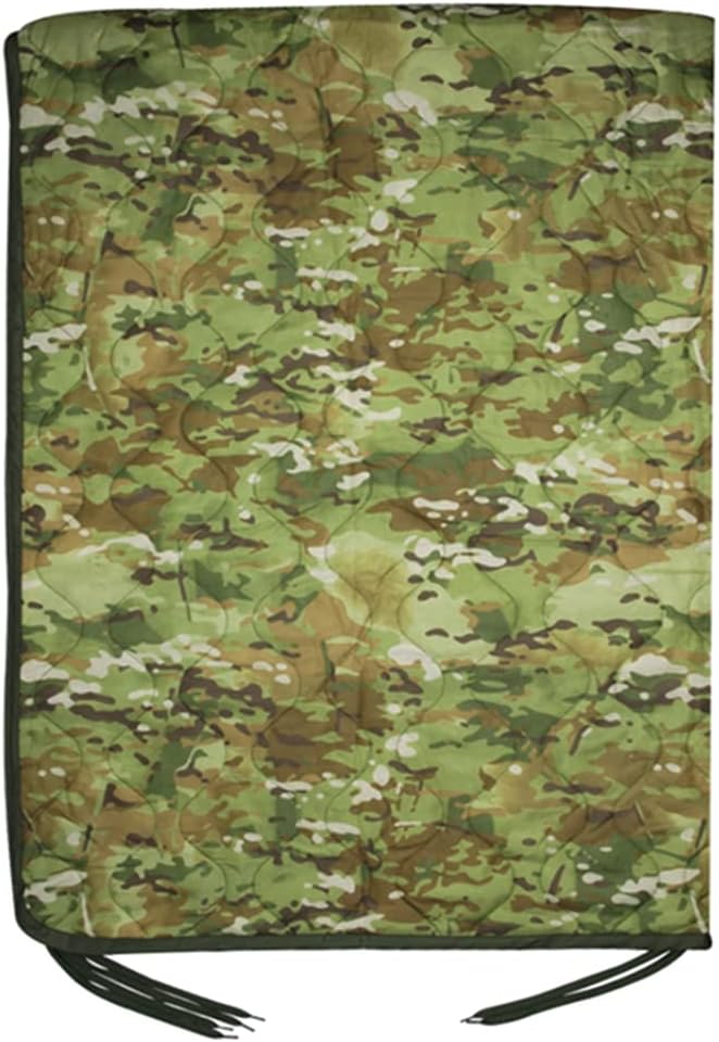 Camping Emergency Blankets Woobie, Waterproof Military Grade Army Poncho Liner for Outdoor Travel Picnic Hiking Jungle Woodland Cold Weather Survival