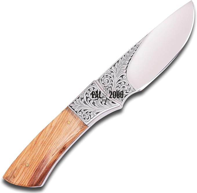 KNI-3145 Custom Handmade D2 Steel Knife with Leather Sheath 3D Engraved