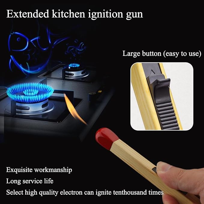 Creative Matchstick Lighter, Open Flame Lighter Refillable Novelty Lighter Adjustable Metal Lighter Unique Gift for Men Women BBQ, Fireplaces, Camping, Clear