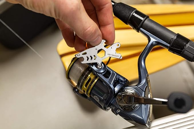 KeySmart AllTul Shark - 4-in-1 Everyday Carry Multi-Purpose Keychain Multitool with Bottle Opener, Wrench, Philips Head, and Flat Head Ideal Utility Tool for Camping, Fishing Etc.