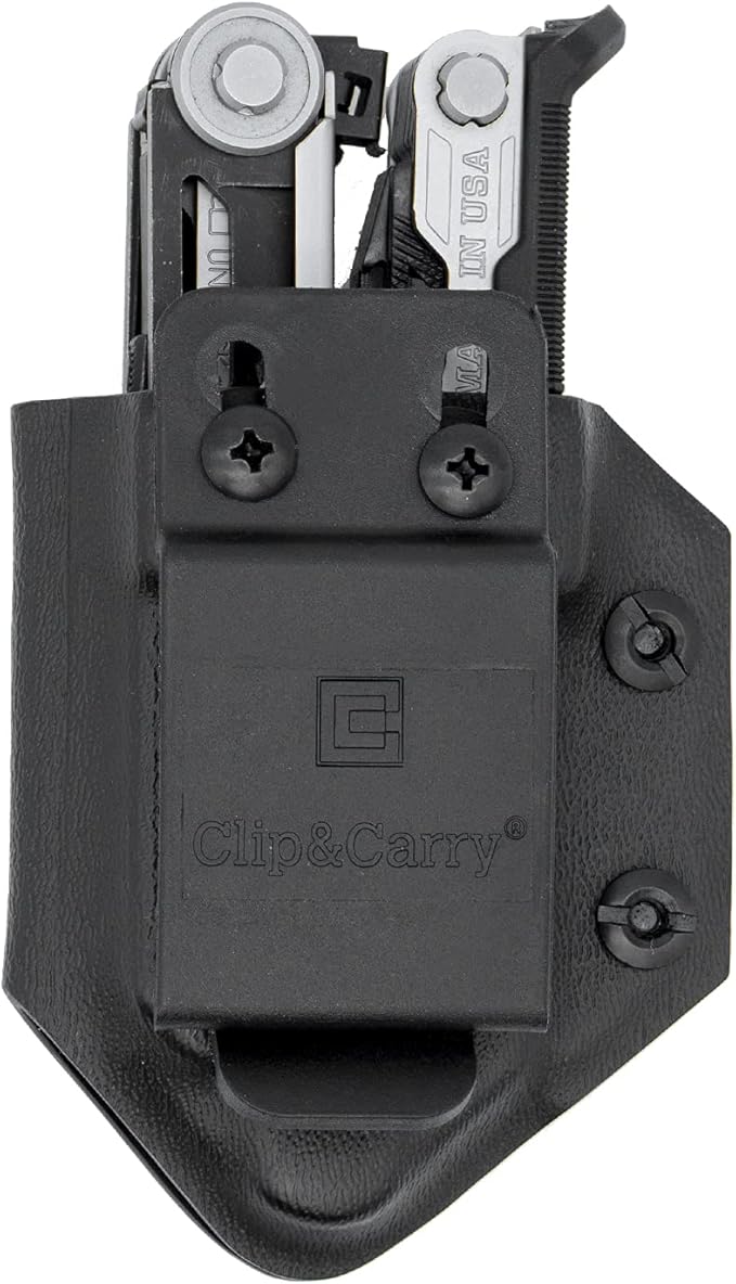 Clip & Carry Kydex Multitool Sheath for Gerber Center-Drive w/Optional Bit Sidecar Holder ~ Made in USA (Multi-Tool & Bits not Included) Multi Tool Holster