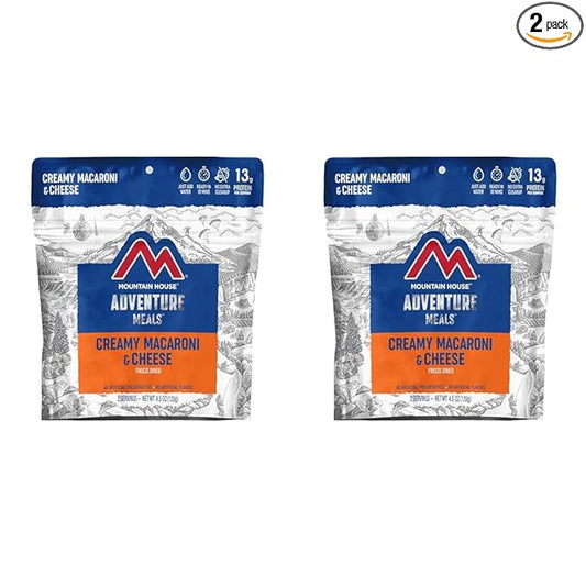 Mountain House Creamy Macaroni & Cheese | Freeze Dried Backpacking & Camping Food | 2 Servings (Pack of 2)